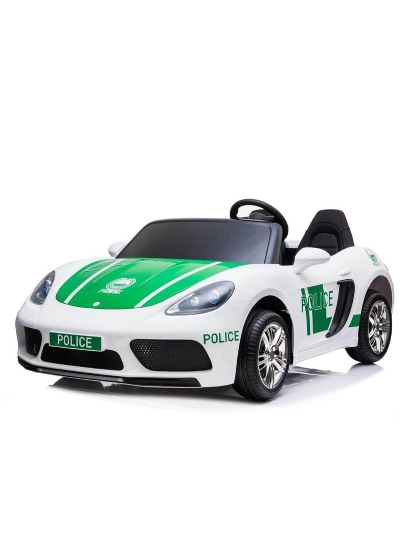 Megastar Powered Riding 24V Battery Operated Dubai Police  Car For Kids LB 3021EL - Green - Image 1