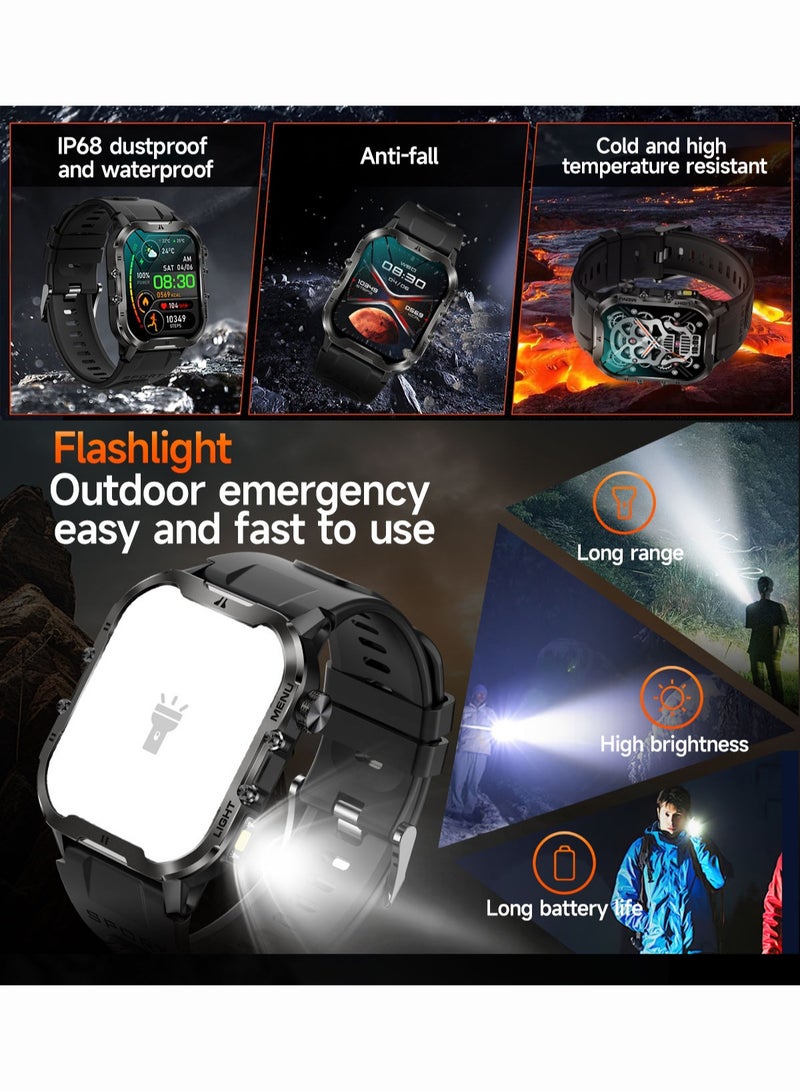 RollsTimi  Men's Bluetooth Smartwatch, 1.96 Inch High Definition Touch Screen, Multiple Sports Mode, Smart Voice Assistant, Health Reminder, A Variety Of Personalized Theme Dial Wallpaper, SMS Quick Reply, RT T26 - Image 5