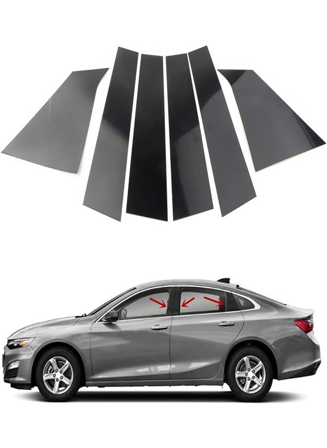 RATSAW Three T Car Auto Side Door Window Pillar Posts Cover Trim for Chevrolet Malibu 2016 2017 2018 2019 2020 2021 2022 2023  - Image 1