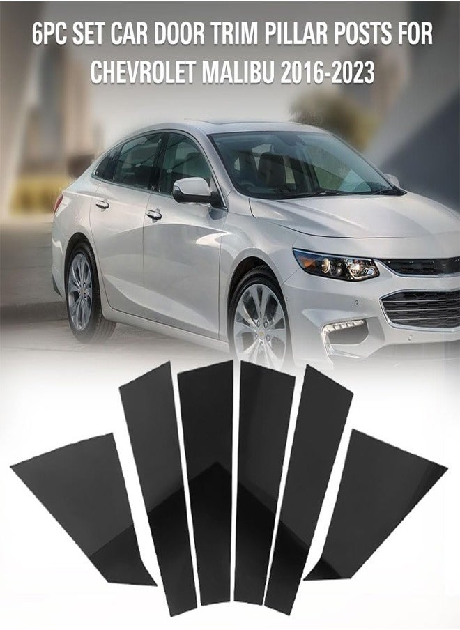 RATSAW Three T Car Auto Side Door Window Pillar Posts Cover Trim for Chevrolet Malibu 2016 2017 2018 2019 2020 2021 2022 2023  - Image 2