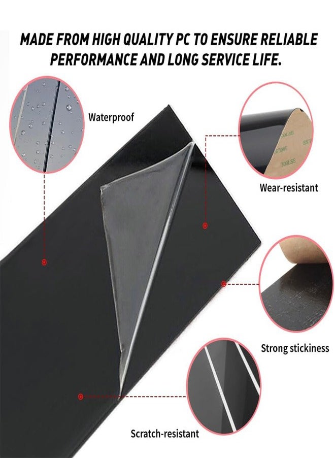 RATSAW Three T Car Auto Side Door Window Pillar Posts Cover Trim for Chevrolet Malibu 2016 2017 2018 2019 2020 2021 2022 2023  - Image 3