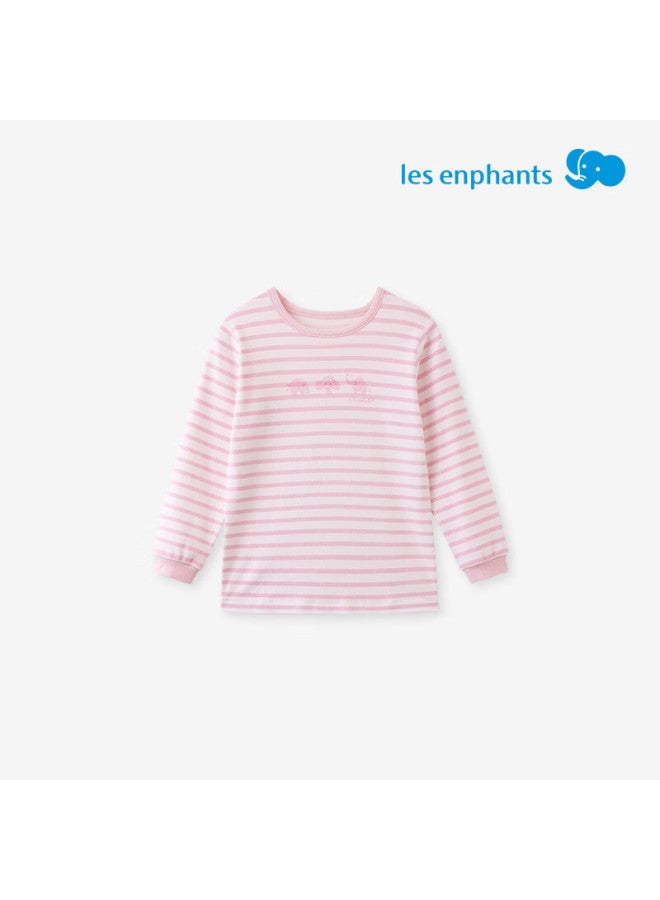 Les enphants Liyingfang Baby Children's Innerwear Top Autumn Shirt Pink Elephant 100 CM - Image 1
