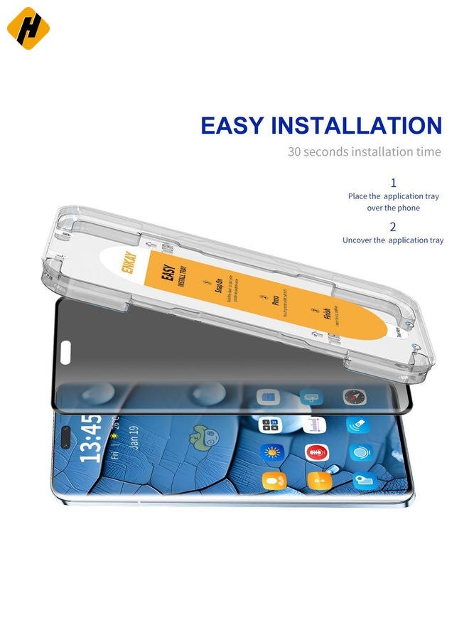 HuHa Screen Protector For Honor Magic7 Pro ENKAY Hat-Prince Easy Install Heat Bending Privacy Screen Tempered Glass Film - Image 2