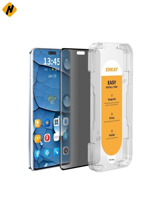 HuHa Screen Protector For Honor Magic7 Pro ENKAY Hat-Prince Easy Install Heat Bending Privacy Screen Tempered Glass Film - Image 1