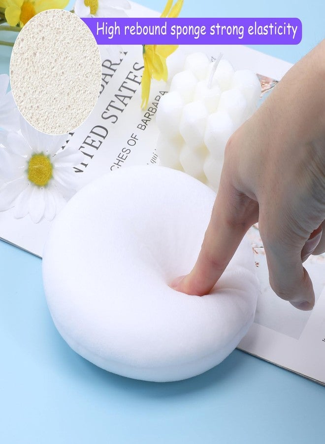 Jeffdad مجموعة جيفداد من 3 قطع من إسفنجات بودرة الجسم مقاس 5 بوصات، إسفنجات تثبيت بودرة مخملية فائقة النعومة، إسفنجات مكياج دائرية كبيرة قابلة للغسل للمكياج الرطب والجاف للوجه والجسم، ومزج كريم الأساس البودرة (أبيض) - Image 3