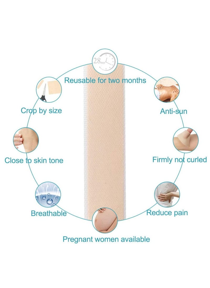 ALIVER - Scar Remover Patch, Silicone Scar Sheets For Scars Stretch Mark Treatment Waterproof, 4 Reusable Sheets, Size 5.9" x 1.6" - Image 1
