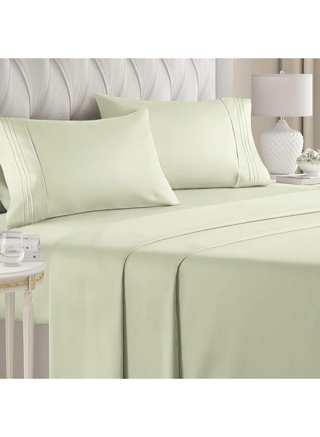 SEM B GRA - Flat BedSheet with 2 Pillow Covers 600 TC 100% Egyptian Cotton Bedsheet Comfortable & Durable Hotel Quality Sheet (Sage, Double) - Image 1