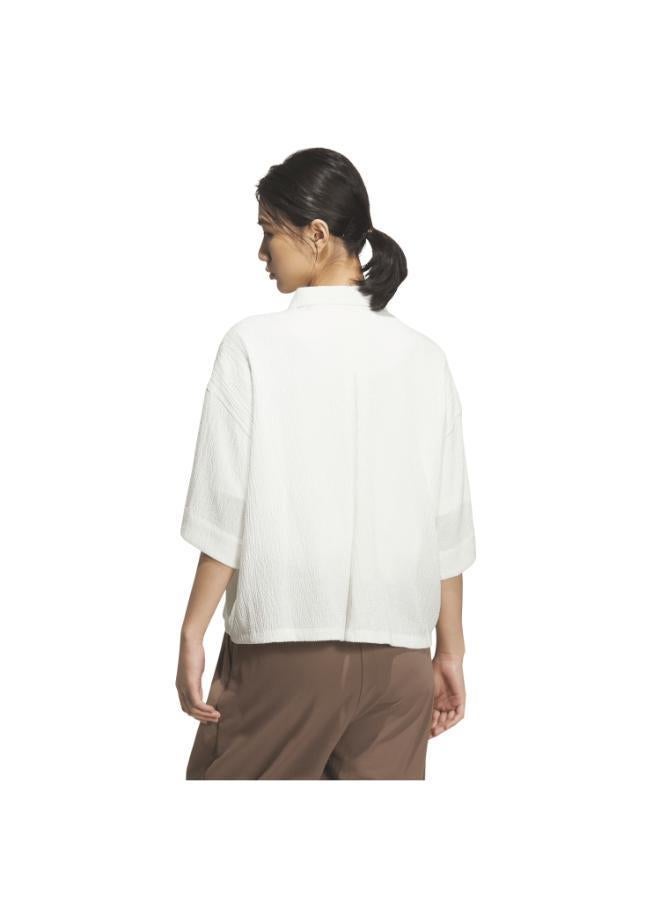 اديداس قميص بأكمام قصيرة SOFTLUX SHEER LOOSE FIT COLLAR - Image 2