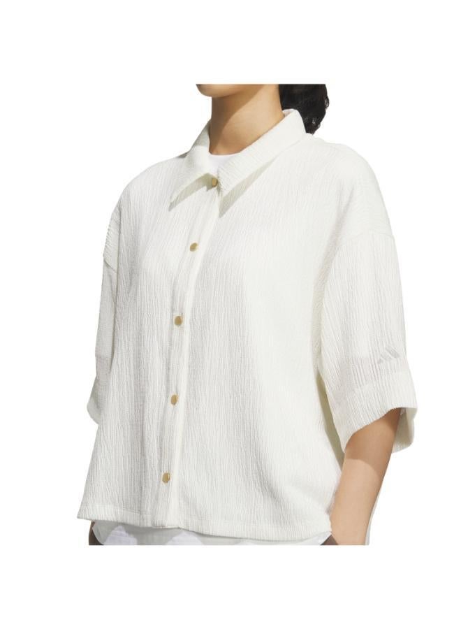 اديداس قميص بأكمام قصيرة SOFTLUX SHEER LOOSE FIT COLLAR - Image 3