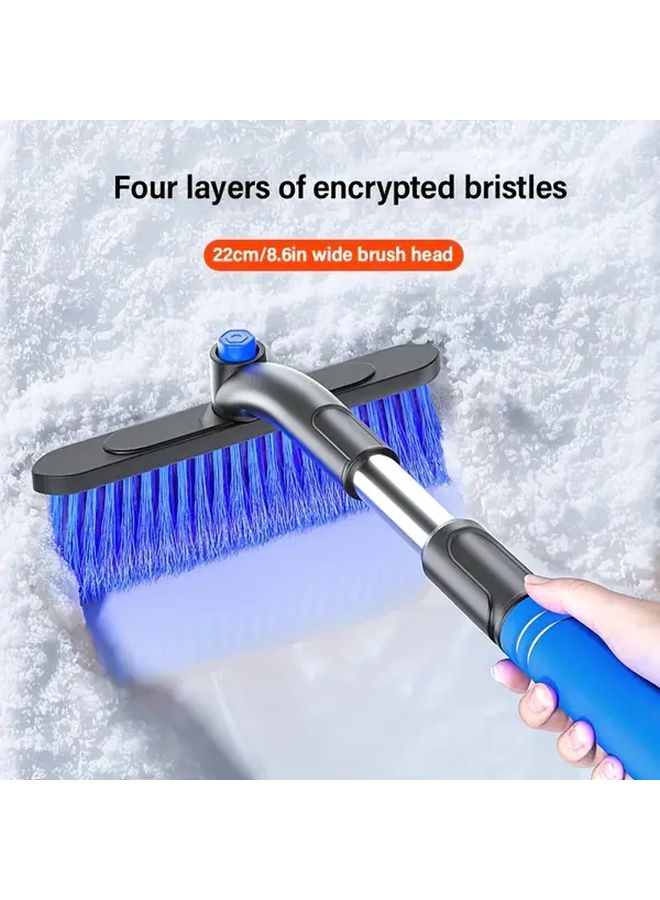 Orange Multi Function Retractable Snow Shovel Brush With Ice Scraper For Cars - Image 4