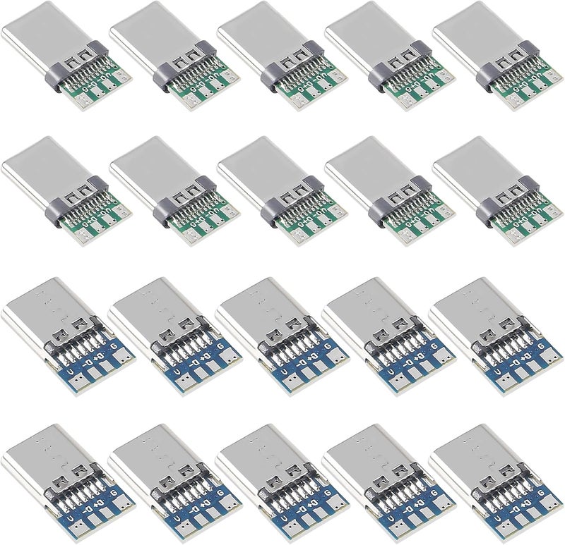 MELIFE 20pcs USB 31 TypeC Connector 24 Pins MaleFemale Socket Receptacle Adapter to Solder Wire  Cable 24 Pins Support PCB Board - Image 1