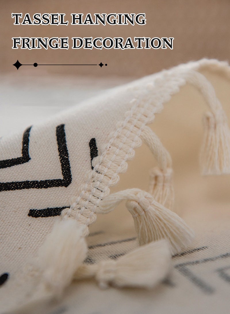 LEOKOR Waterproof TPU Film Tablecloth With Tassel,Oil-Proof Spill-Proof Rectangle Tablecloth,Wipeable Tablecloth Cover,140x200CM - Image 4