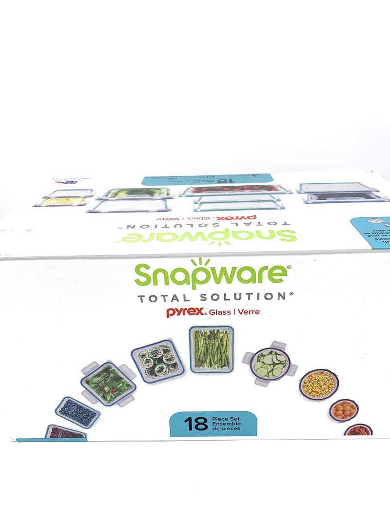 Snapware 18-piece Pyrex Glass Food Storage Set (Purple & Blue) - Image 2
