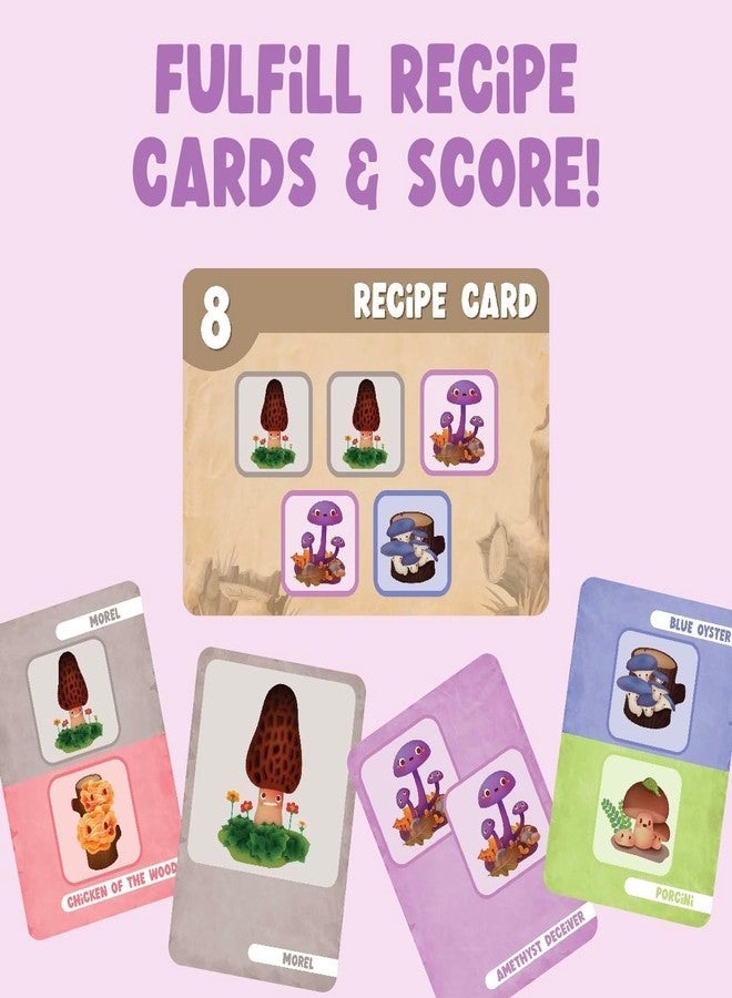 Gamewright - A Bunch of Fun Guys - Strategic Mushroom Foraging Card Game, Ages 8+, 2-4 Players - Image 3