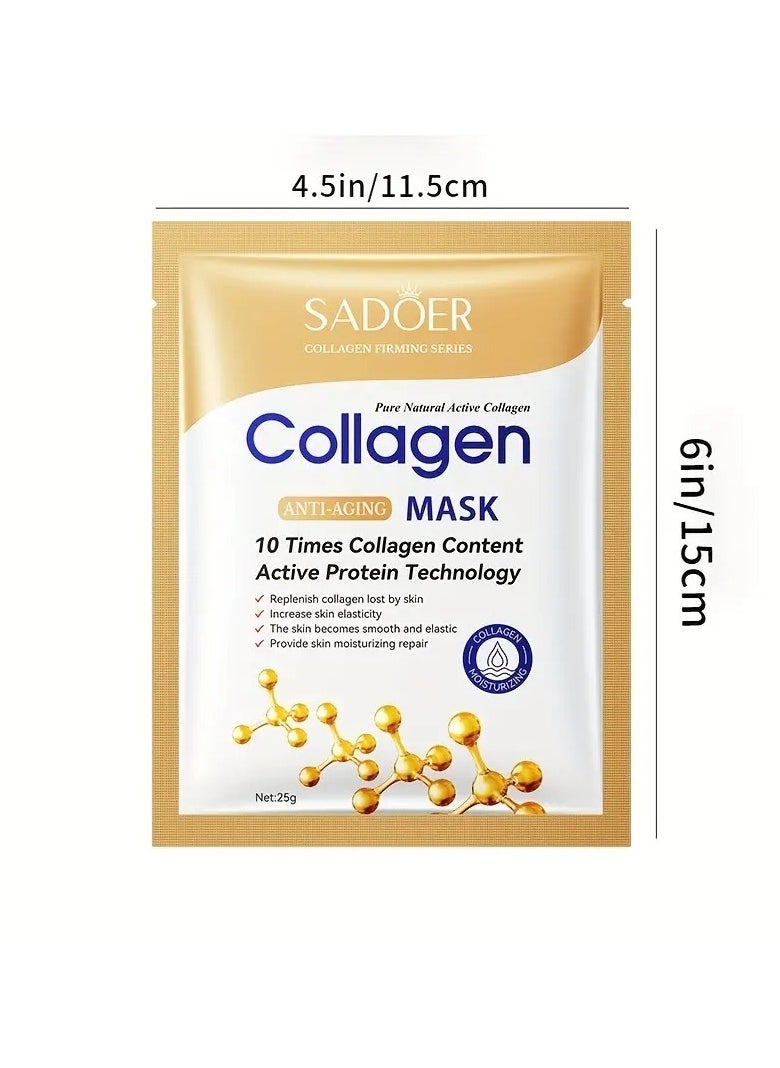 SADOER - 2 Sheet Mask, Firming Daily Face Mask Peptides For Wrinkles & Dark Spots, Hydrating And Moisturizing, Keep Skin Moist And Smooth, Soothing Damaged Skin And Increase Skin - Image 1