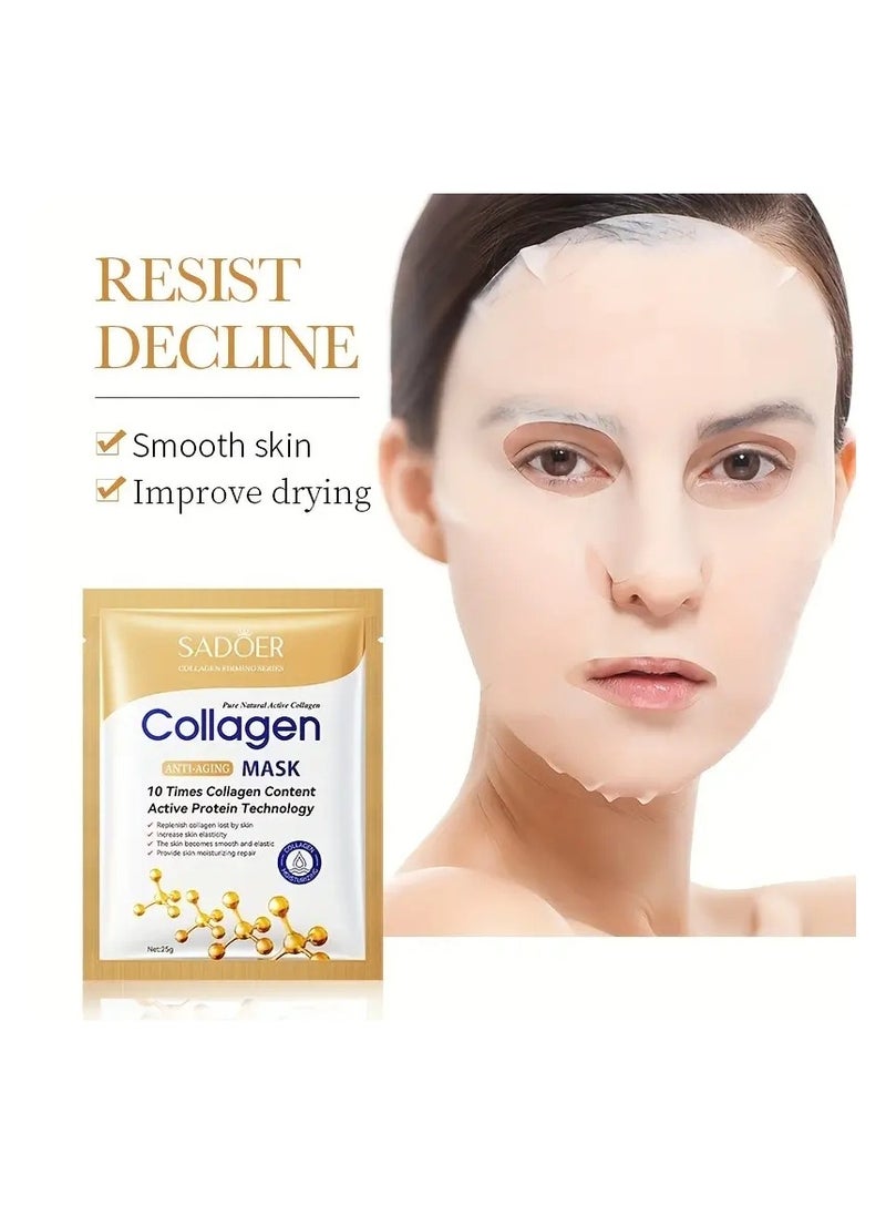 SADOER - 2 Sheet Mask, Firming Daily Face Mask Peptides For Wrinkles & Dark Spots, Hydrating And Moisturizing, Keep Skin Moist And Smooth, Soothing Damaged Skin And Increase Skin - Image 1