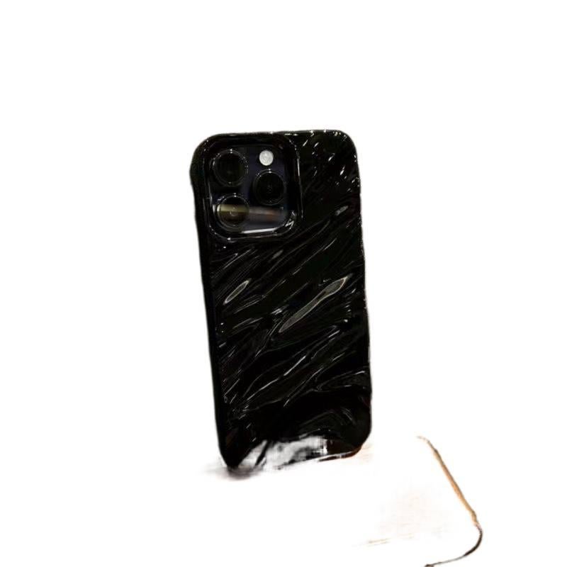 غطاء واقي | Milk Coffee Brown | سيليكون | لون سادة | نسيج مجعد | مقاوم للصدمات لـ iPhone 17 / 17 Air / 17 Pro / 17 Pro Max - Image 5