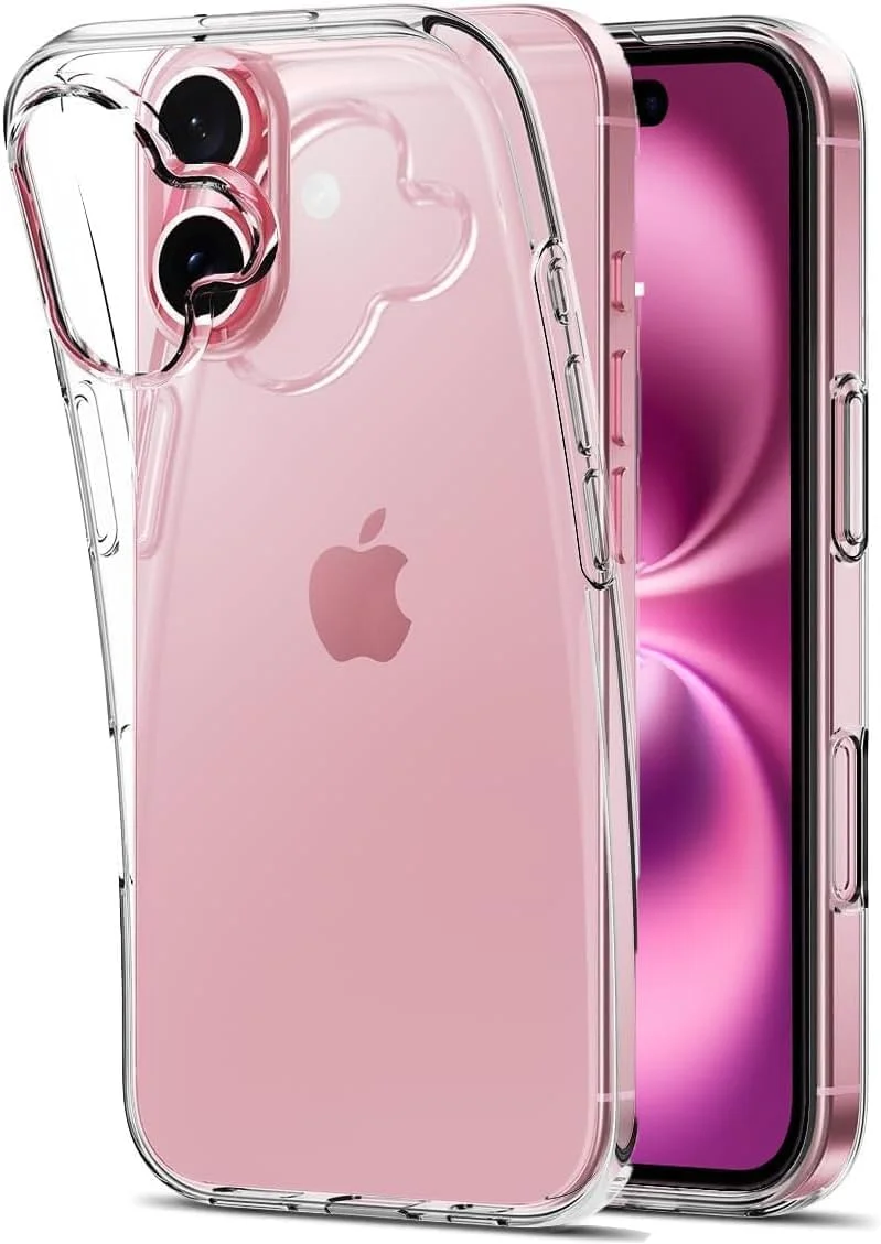 بلو بيك جراب BluePeak لهاتف iPhone 16، غطاء شفاف رقيق من جل السيليكون لهاتف iPhone 16 (شفاف)