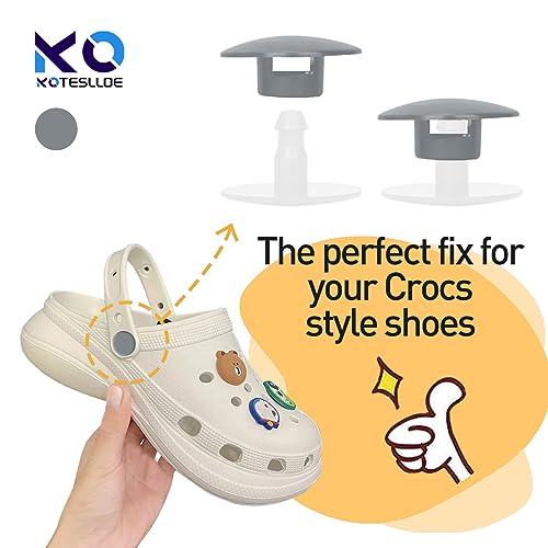 KOTESLLOE 8 Sets Replacement Rivets for Croc, Replacement Parts for Croc, Accessories Help You Repair Instead Replace a New Pair of Croc, Rivets for Croc Strap Replacement, Grey - Image 5