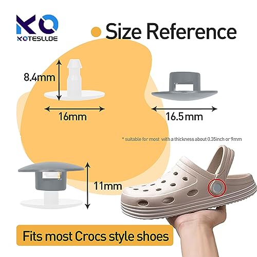 KOTESLLOE 8 Sets Replacement Rivets for Croc, Replacement Parts for Croc, Accessories Help You Repair Instead Replace a New Pair of Croc, Rivets for Croc Strap Replacement, Grey - Image 3