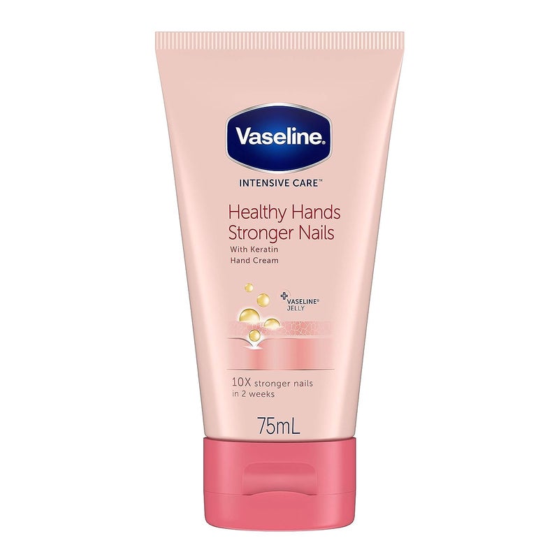 Vaseline Hand Cream for Very Dry Hands Intensive Care Healthy Hands Stronger Nails Cream 75 ml