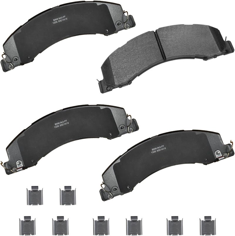 Bendix Premium SBM1335 Semi-Metallic Brake Pads for Dodge Ram 4500 2010-2008,5500 2010-2008,700 2018-2017,4000 2018-2015,4500 2023-2011,5500 2023-2011,Sterling Truck Bullet 45 2010-2008,55 2010-2008 - Image 1