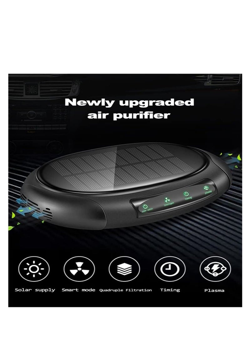 Y&D Car Portable Air Purifier, Purifier Ionizer with Negative Ions, for Smokers Quiet Ionic Cleaner, Small Room, Solar panels and USB Dual Charging  - Image 2