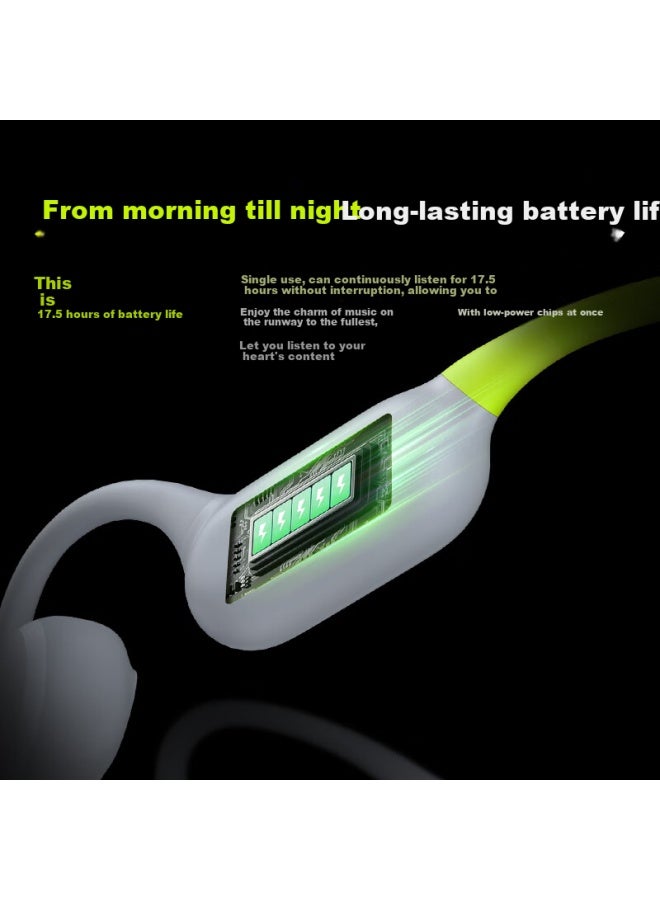 Langston Lanston Airwave Pro Bluetooth Earphones Wireless Bone Conduction Concept Sports Running Wireless Non-In-Ear Hanging Ear Style Cycling Suitable For Apple Huawei Xiaomi Purple Gold Hill - Image 1