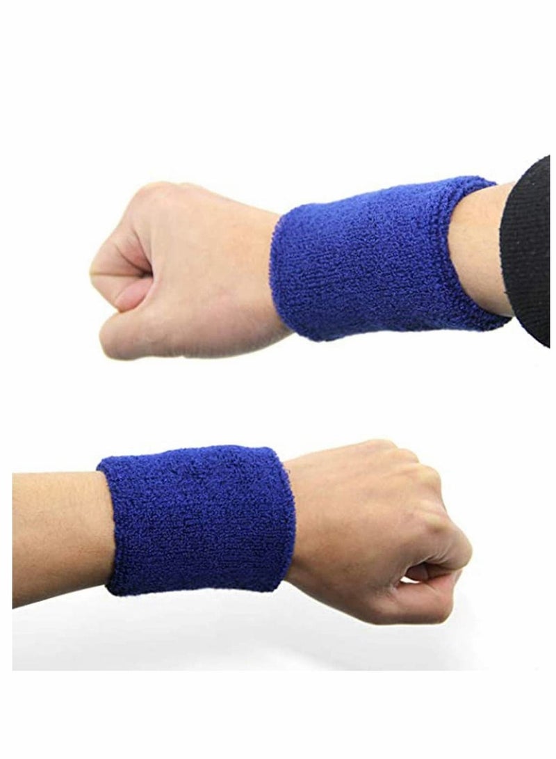 Excefore أساور عرق للرجال والنساء 6 قطع أساور ماصة للعرق للجيم والرياضة والتنس والجري - Image 2