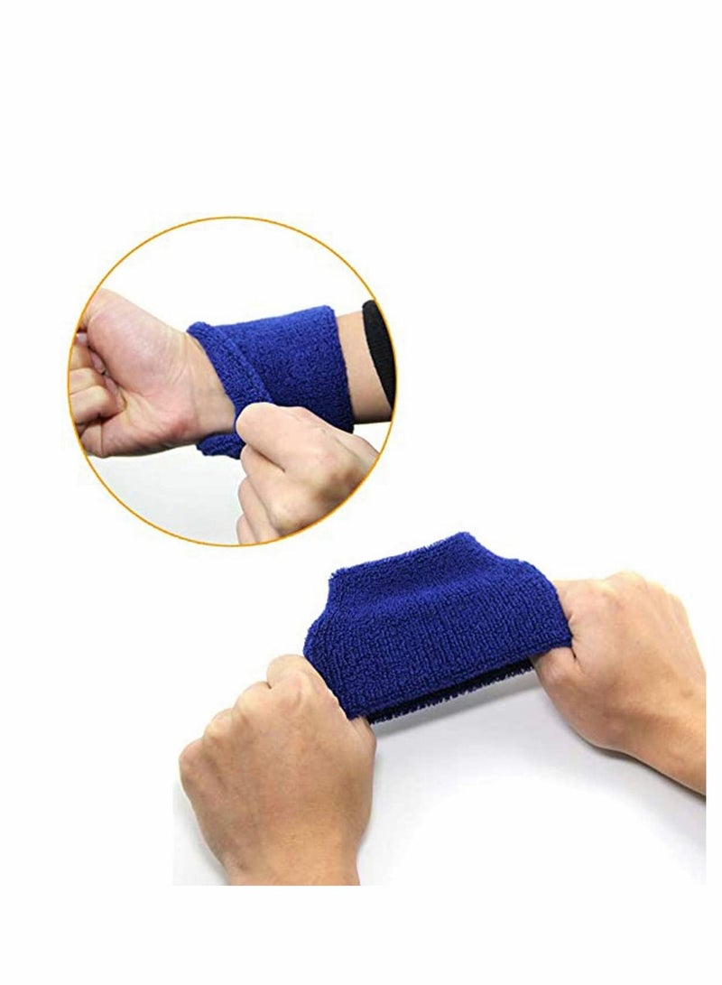 Excefore أساور عرق للرجال والنساء 6 قطع أساور ماصة للعرق للجيم والرياضة والتنس والجري - Image 3