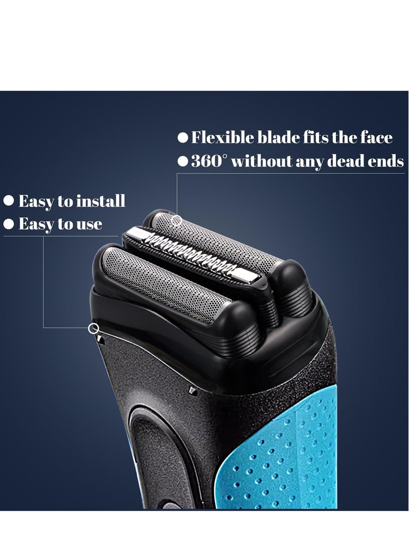 SYOSI رأس بديل لحلاقة متوافق مع جميع ماكينة حلاقة براون سلسلة 3 رأس حلاقة للرجال ماكينة حلاقة كهربائية رأس حلاقة لاسلكي يناسب 21B 3000s 3010s 3040s 3050cc 300S 310S 320S 330S 340S 360S 380S - Image 4