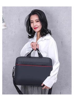 erorex Laptop 15.6 Inch Toploader Black Bag, Tablet Sleeve Case Slim Travel Handle Bag Durable Business Messenger Shoulder Bag  - Image 3