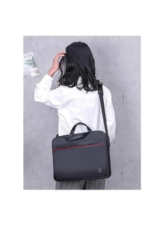 erorex Laptop 15.6 Inch Toploader Black Bag, Tablet Sleeve Case Slim Travel Handle Bag Durable Business Messenger Shoulder Bag  - Image 4