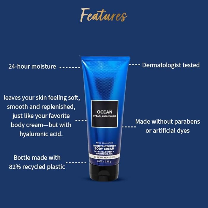 Bath & Body Works Ocean Ultimate Hydration Body Cream 226 g - Image 2