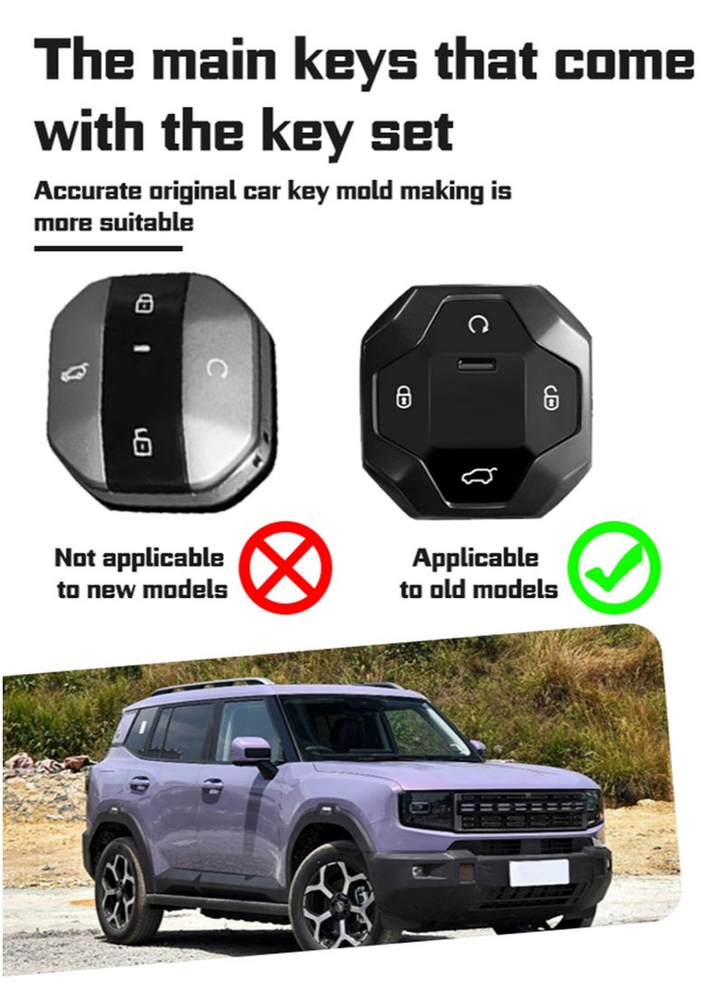 JETOUR Special 1:1 Design and Development of jetourt T2 Keycase for Special Cars; Made of cowhide and zinc alloy, it is fashionable in appearance, wearable and anti-falling, and better protects the original car keys. - Image 2