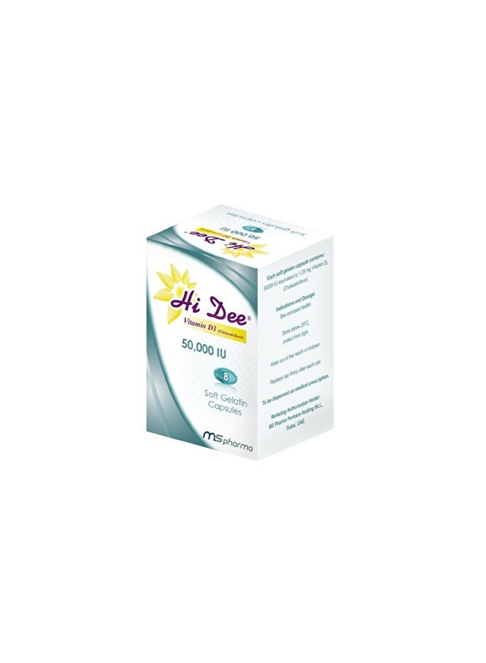 HI DEE Vitamin D 3 50000 IU Soft Gelatin Capsules, Pack of 30's