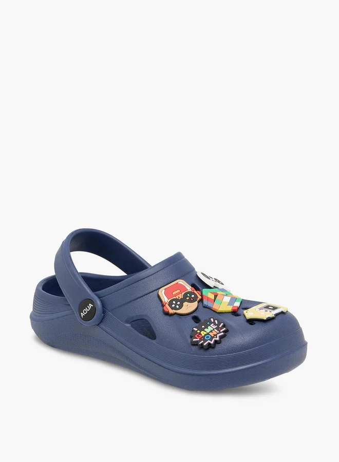 أكوا Boys Jibbitz Accent Clogs with Backstrap