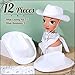 Unittype 12 Pcs Kids Cowboy Hat Set Western Cowgirl Hat and Polyester Bandanas for Boys Girls Cosplay Costume Party FavorsWhiteClassic - Image 4