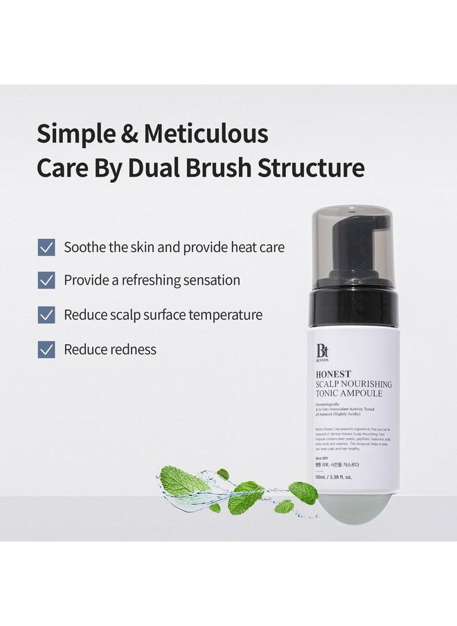 بينتون أمبولة BENTON Honest Scalp Nourishing Tonic - مصل مغذي لفروة الرأس متوازن الحموضة وخالي من الكحول مع الببتيد و17 حمضًا أمينيًا - لتكثيف الشعر وتقوية جذور الشعر، 3.38 أونصة سائلة.  - Image 5