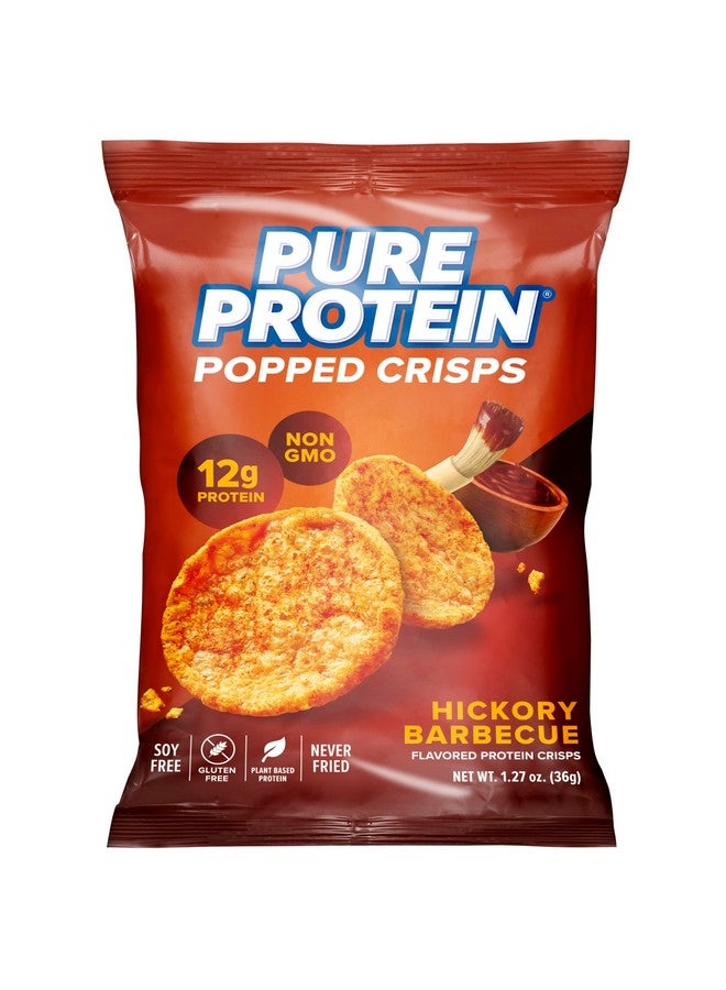 بيور بروتين رقائق البطاطس المنفوخة بالبروتين النقي، بنكهة الشواء بالجوز، وجبة خفيفة غنية بالبروتين، 12 غرام بروتين، 1.27 أونصة، 12 قطعة - Image 1