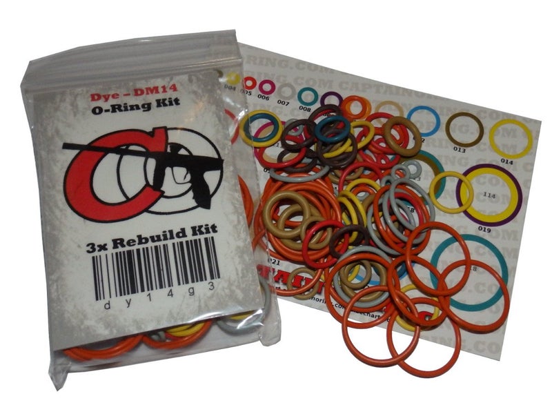 Captain O-Ring Tippmann 98, A5, X7, FT-12, Gryphon, Triumph, US Army - Color Coded 3X Oring Rebuild Kit - Image 1