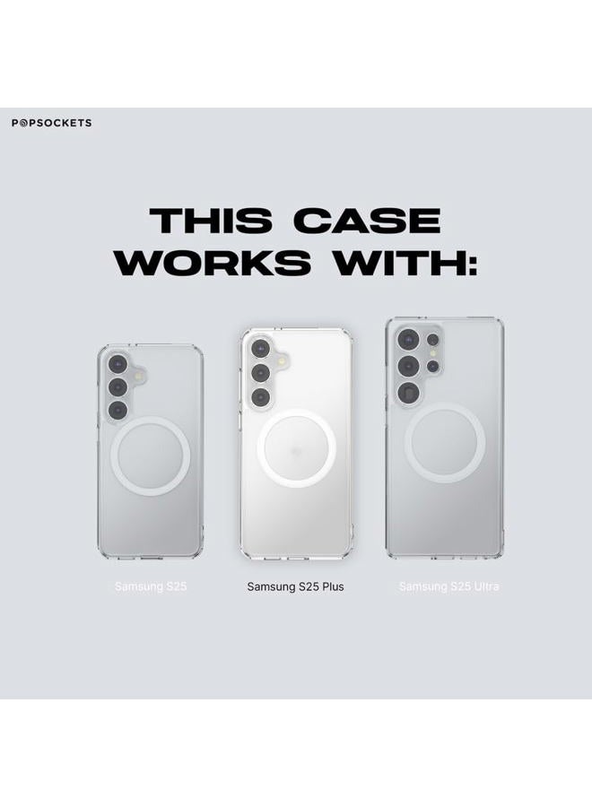 POPSOCKETS Case for Samsung Galaxy S25 Plus Compatible with MagSafe, Phone Case for Galaxy S25 Plus, Wireless Charging Compatible - Aura - Image 4