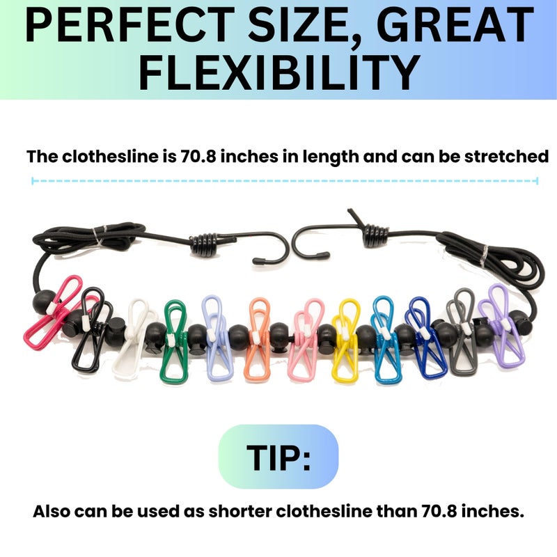 Nordmoose Magnetic Clothesline for Cruise Ship Cabin Approved - Strong Rubber Coated Non-Scratch Magnets, Travel Clothesline for Cruise Ship Essentials 2026 Updated Stronger Magnets - Image 5