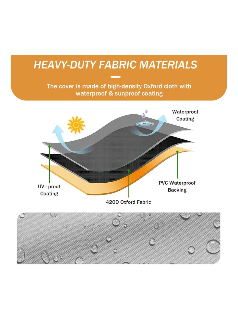 KASTWAVE - Waterproof Washer Dryer Cover, Outdoor Sun Wind Resistant Dustproof Washing Machine Protect Cover Universal Top Load & Front Load Laundry Dryer Cover With Zipper Velcro Design, Silver - Image 1