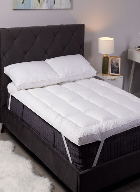 Mattress Topper Cotton Box Design With 4 Corner Elastic 10cm Thickness 120x200cm