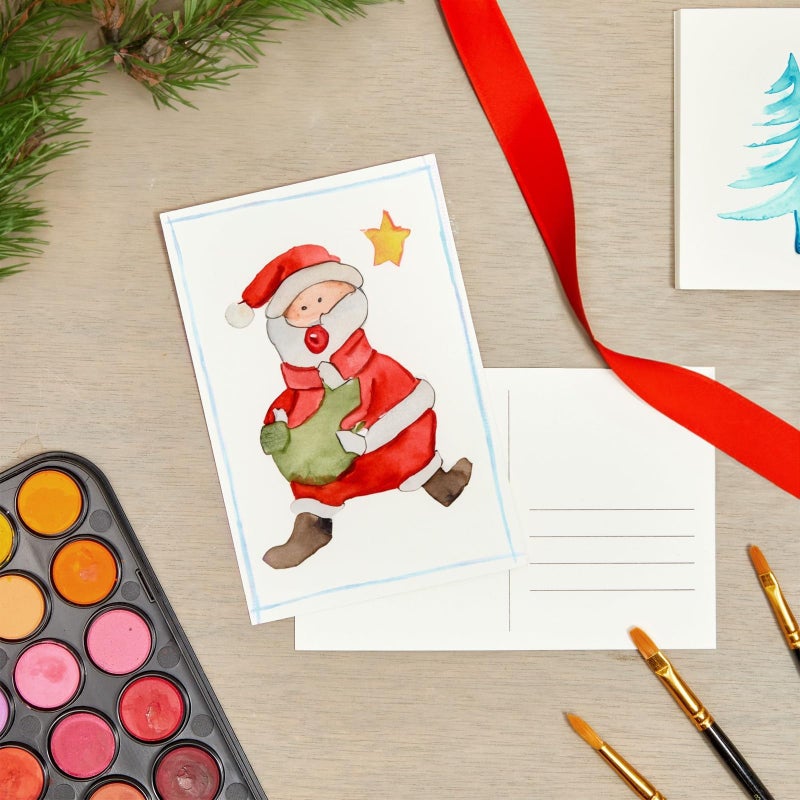 Paper Junkie بطاقات بريدية فارغة من بيبر جانكي - 50 حزمة، 4 × 6 بوصة، بيضاء - بطاقات بريدية فارغة للبريد وبطاقات ورق مائية - Image 2