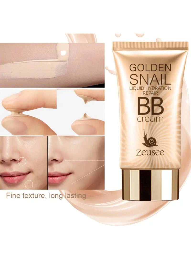 Golden Snail BB Cream - Moisturizing Foundation Primer, Full Coverage Concealer for All Skin Types, Matte Finish, Pore-Hiding & Blemish Covering, BB Cream, Foundation - Image 3