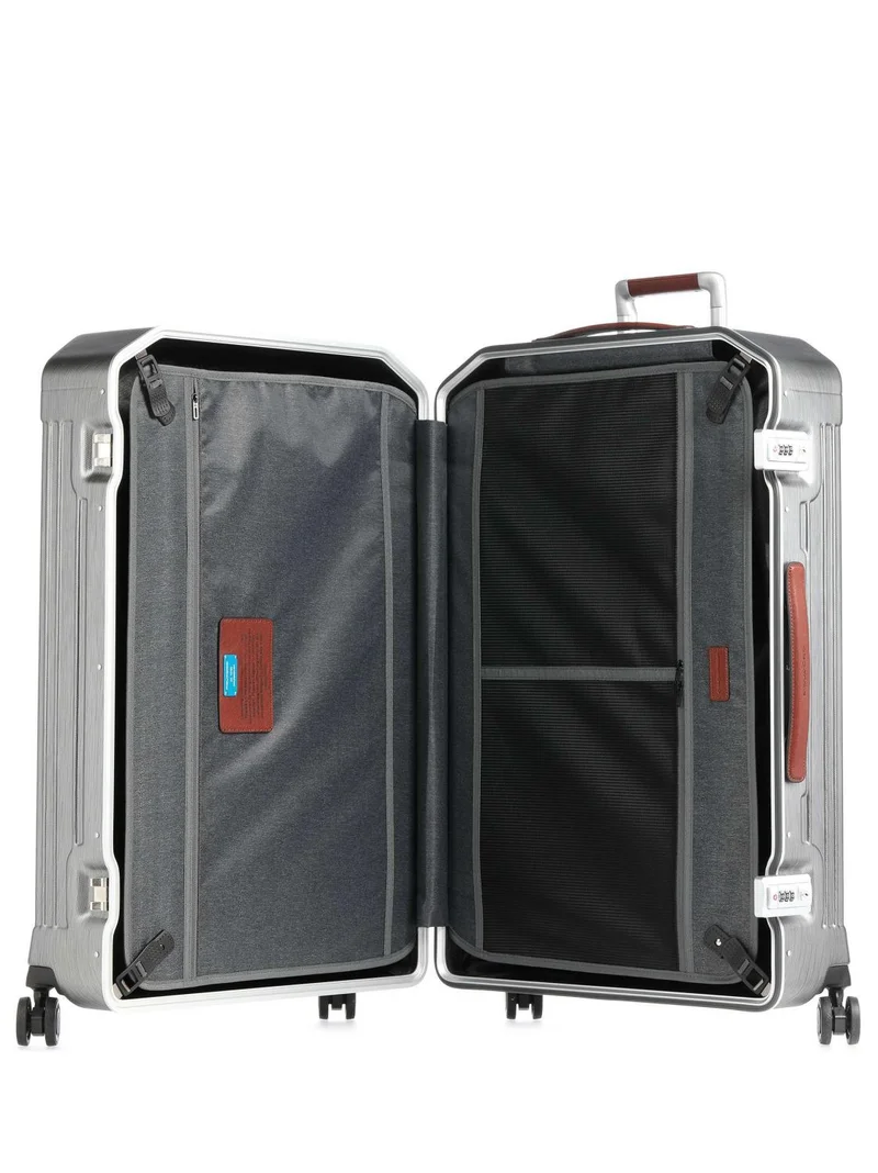 بيكوادرو حقيبة سفر Piquadro BV4428PQLM مقاس 30 بوصة | حقيبة شحن بهيكل صلب من البولي كربونيت (PC) مع قفل TSA و4 عجلات مزدوجة دوارة