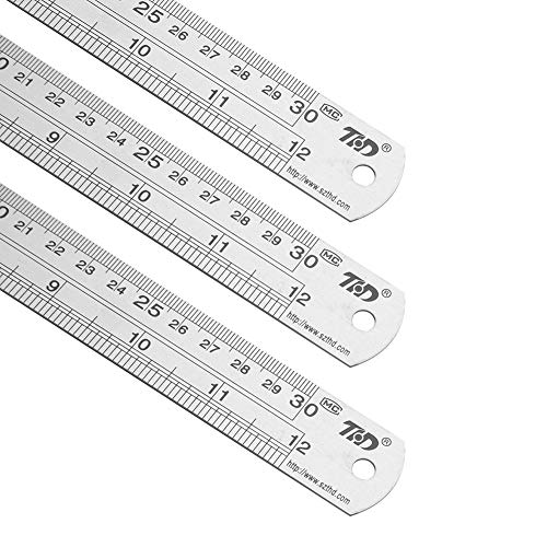 ZZTX Metal Straight Edge Ruler Set,Stainless Steel Ruler,12 Inch, Bulk 1 Pack - Image 3