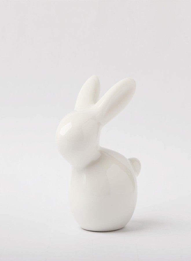 GOODSTART Ceramic Rabbit Ceramic Bunny Figurine Porcelain Modern Art Home Decor, A Set of 2 Rabbit Decor, Easter Bunny Rabbits, Easter Decorations for Home - Image 5